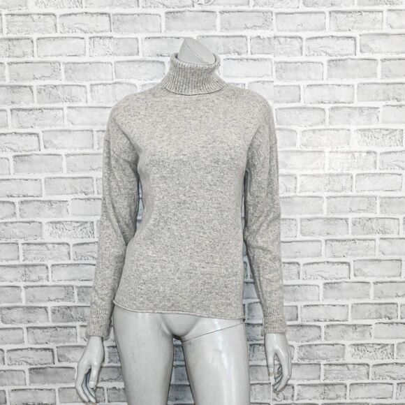 Reformation Women's Recycled Cashmere Turtleneck Sweater heather grey sz Small - Picture 1 of 10